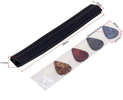 Rubber Guitar Picks Holder Clamp Clip Microphone Stand Pickholder Contains 5 Guitar Picks 2 Set