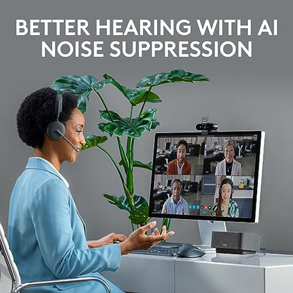 Logitech Zone 950 Premium Noise Canceling Headset Hybrid ANC - Graphite | Premium noise canceling, hybrid ANC, USB-C, USB-A, certified for Zoom, Google Meet, Google Voice, Fast Pair