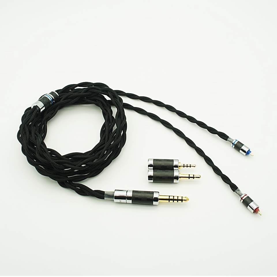 PENON Space 4 Shares 133 Cores OFC Silver-Plated Wires HiFi Audiophile Wired Earphone Replacement Cable IEM Upgrade Cable with 3-in-1 Detachable Plugs - size: MMCX
