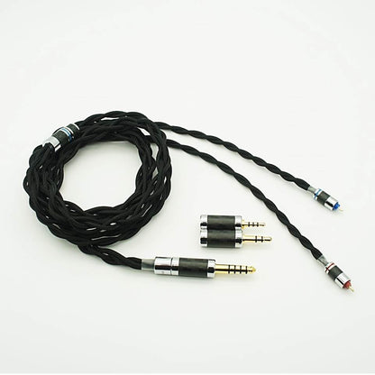 PENON Space 4 Shares 133 Cores OFC Silver-Plated Wires HiFi Audiophile Wired Earphone Replacement Cable IEM Upgrade Cable with 3-in-1 Detachable Plugs - size: MMCX