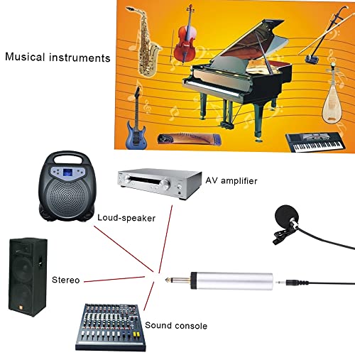 Mini Portable Wired Electret Condenser Clip-on Musical Instrument Mic Microphone for Guitar Sax Trumpet Violin Piano Condenser Gooseneck Instrument Microphone