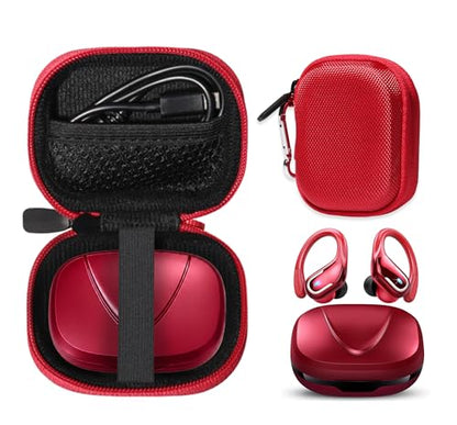 Case for Ltinist BX27 Wireless Earbud, Bluetooth 5.4 Headphones IP7 Waterproof Sport (Red) - color: Red