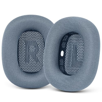 GEVO Upgraded Ear Cushions Replacement Earpads for AirPods Max 1 & 2 Headphones, Mesh Fabric Ear Pads Ear Covers Cups with Memory Foam and Magnet for AirPods Max 1 & 2 (Light Blue) - color: Light Blue