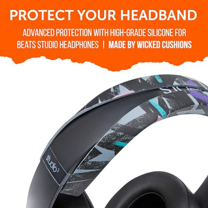 WC BandZ Studio & Studio Pro - Silicone Headband Cover for Beats Studio - color: 90's Black