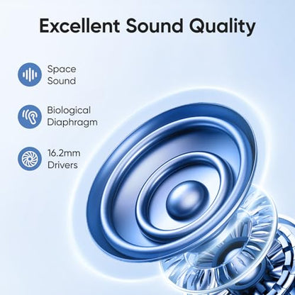 Middle Rabbit S6 Open Ear Earbuds with Mic, Wired Open Ear Headphones for PC Computer Laptop, Over The Ear, Ear Hook, Inline Control, Perfect for Calling, Online Meeting, Call Center, 3.5mm Jack