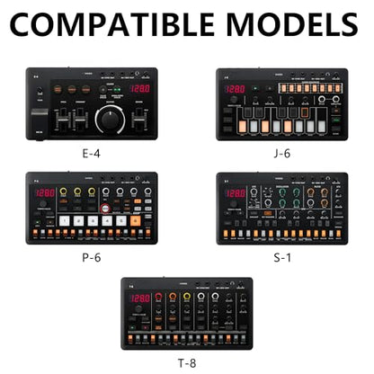 Musiin Audio Interface Case Compatible with Focusrite Scarlett 2i2 4th Gen | Hard shell case with velvet lining and mesh pocket for Audio Interface and Roland AIRA Compact gear. - color: Black