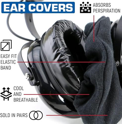 Rugged Radios Cloth Ear Covers for Aviation & Racing Headsets | Universal Fit with Avcomm, David Clark & Rugged Headsets - Breathable, Washable Cotton Covers That Absorb Perspiration