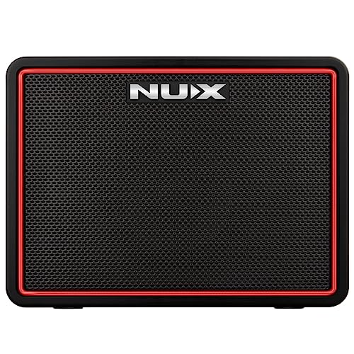 NUX Mighty Lite BT MKII Guitar Amp, 3W Electric Guitar/Bass Amplifier with Clean/Overdrive/Distortion Channel，7 Presets，512 Samples IR, Built in Drum Machine, Desktop Amplifier with Bluetooth