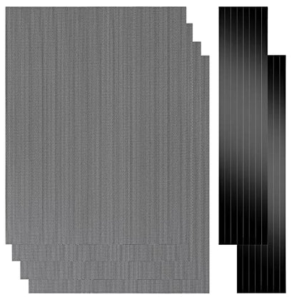 Cut-to-Fit Magnetic PC Dust Filter Mesh, 400x300mm PVC DIY Cover, 4 Pack | 1.0mm hole, Customizable dustproof cooling guard for gaming PC chassis, power supplies, electronics, home air vents.