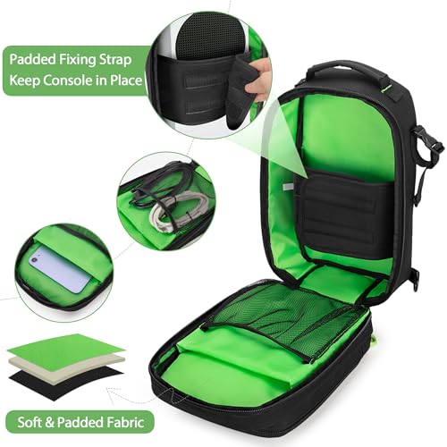 PGmoon Sling Carrying Case Compatible with Xbox Series S Game Console | Storage Travel Bag for Wireless Controllers and More Accessories (Patent Design)