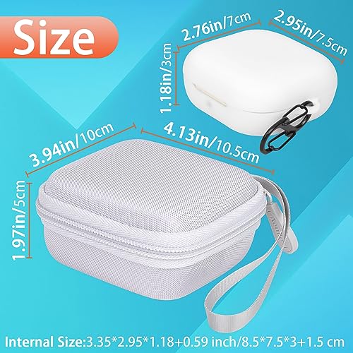 Aenllosi Hard Case for SHOKZ/AfterShokz OpenFit Open-Ear Headphones, White | Silicone cover construction, Water-resistant design, Dust-resistant design, Impact-resistant design - color: White