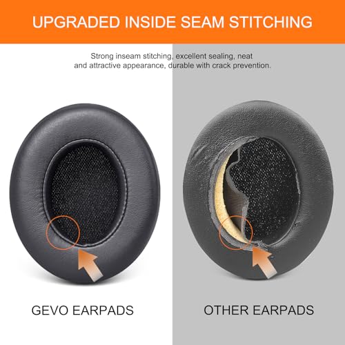 GEVO Replacement Ear Pads for Beats Studio 2 & 3 Headphones Ear Cushions - color: Dark Gray