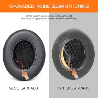 GEVO Replacement Ear Pads for Beats Studio 2 & 3 Headphones Ear Cushions - color: Dark Gray