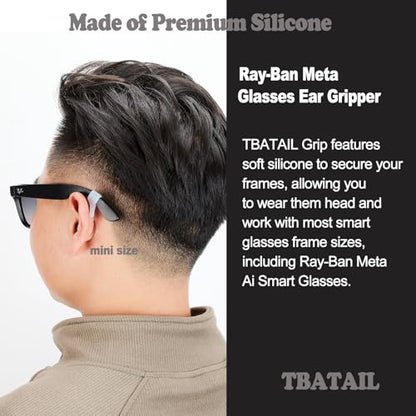 Glasses Ear Grips for Rayban Meta & Thick Temples - Anti-Slip Silicone Eye Glasses Ear Grippers, Eyeglass Grip Sleeve Retainer, Sunglass Holders Cushions Hooks, Accessories - 10 Pairs Brown - color: 10 Pairs Brown