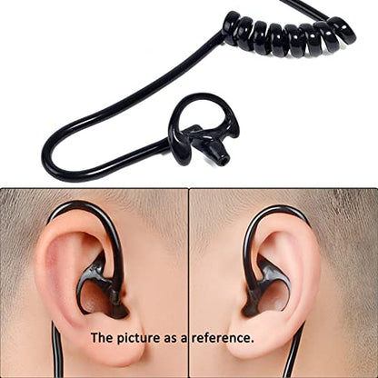 HYS Law Enforcement Ear piece for Radio with Mic, Surveillance Covert Acoustic Tube Headset with Mic for 2 Pin Kenwood Baofeng Two Way Radio