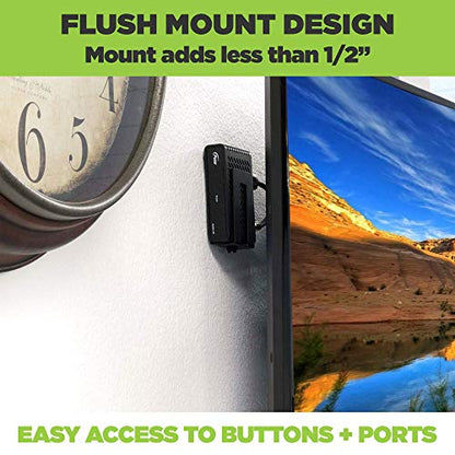 HIDEit Mounts Uni-XS Mount - Patented in 2018, Made from Steel Adjustable Extra Small Device, Hide Your Cable TV Box, Modems, Satellite Receivers, Streaming Media Devices and More - size: X-Small