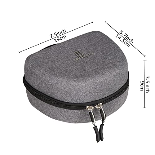 Hard Case for Skullcandy/HROEENOI/Anker Headphones, Black,Case Only - color: Grey