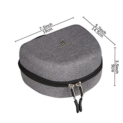 Hard Case for Skullcandy/HROEENOI/Anker Headphones, Black,Case Only - color: Grey