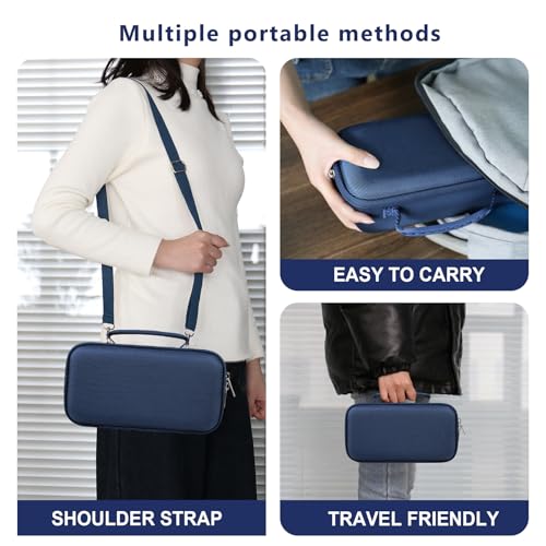 Carrying Case for Blue Tees Golf Player+, Player Pro GPS Speaker | GPS Speaker Player Protection Case with Mesh Pocket,Shoulder Strap, Shockproof, Scratch Resistant, Waterproof, Blue - color: Blue 1