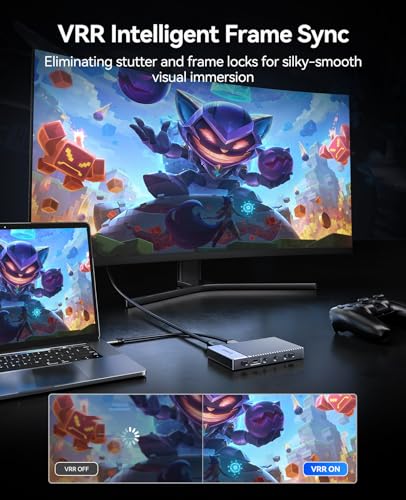 ORICO IS6 4K Portable HDMI Capture Card for Streaming, Dual 4K60Hz Inputs, USB C Game Capture Card with Audio Ports Compatible with PS5, Xbox, Switch, OBS Recording, Works on PC, Mac, Laptop, iPad
