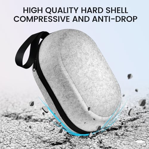 BnLnHOGVR VR Carrying Case for Meta Quest 3S/3/2, Steam Fream, Elite Strap | Medium Odor-Free Felt Hard Shell for Quest and Apple Vision Pro, with Mesh Pocket and Lens Protector Cover
