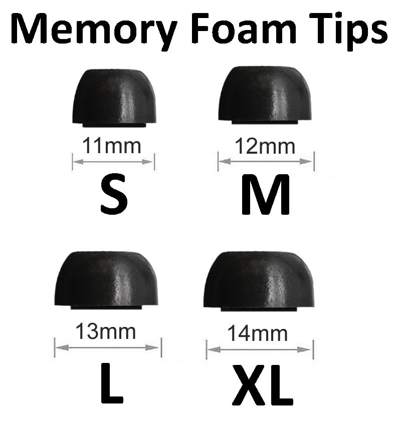 A-Focus for Galaxy Buds 4 Pro Memory Foam Ear Tips Replacement Comfortable Soft Noise Isolation Eartips Compatible with Galaxy Buds 3 Pro SM-R640 SM-R630 XL/L/M/S 4 Pairs