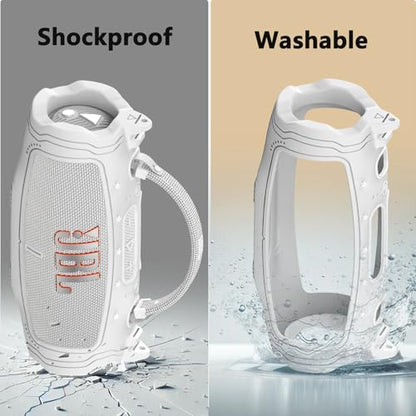Silicone Cover Case for JBL Charge 6 Portable Bluetooth Speaker - color: White