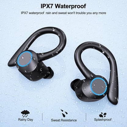 Wireless Earbuds Bluetooth 5.1 Headphones,Low- Latency Gaming in-Ear Headphones,CVC8.0+ENC Intelligent Noise Cancellation,42- Hour Playback Time with Charging Compartment,IPX7,HiFi Stereo