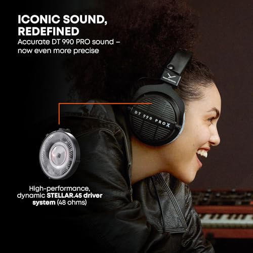 beyerdynamic DT 770 Pro X Wired Over-Ear Headphones, 48 Ohm, Closed-Back Professional Recording Studio Monitor. Recording, Monitoring, Sound Isolation, Handmade in Germany. Black