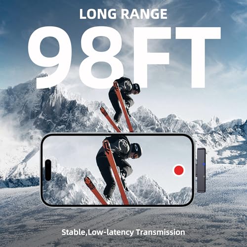 Mini Wireless Microphone for iPhone and Android Content Creator Mic | USB C Lavalier, Charging Case, 21H Battery, Noise Canceling, Video Recording