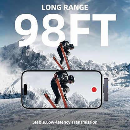 Mini Wireless Microphone for iPhone and Android Content Creator Mic | USB C Lavalier, Charging Case, 21H Battery, Noise Canceling, Video Recording