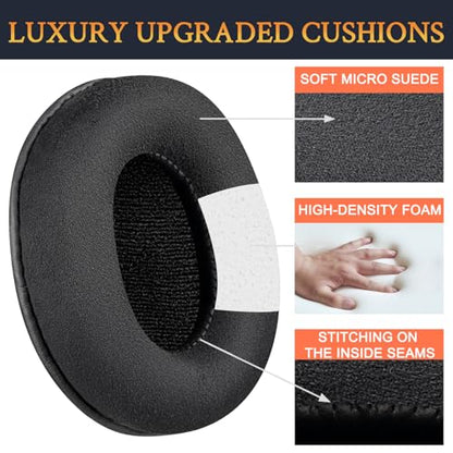 SOULWIT Suede Earpads for Sony MDR-7506/MDR-V6/MDR-V7/MDR-CD900ST - Black