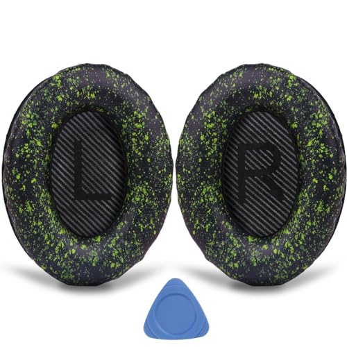 Replacement Ear Pads for Bose QC35 and QC35 II | EarPads Cushions with Noise Isolation Memory Foam, Softer Protein Leather, Added Thickness - color: Black-G-2