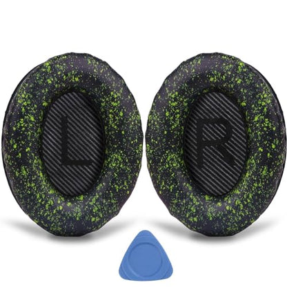 Replacement Ear Pads for Bose QC35 and QC35 II | EarPads Cushions with Noise Isolation Memory Foam, Softer Protein Leather, Added Thickness - color: Black-G-2