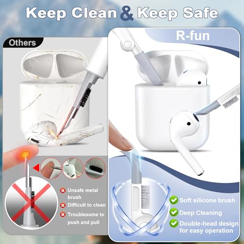 for AirPods 2nd/1st Case Silicone Cover, Purple | Compatible with Apple AirPods 2nd/1st (2019/2016) Generation with Keychain & Cleaner Kit, Wireless Charging Compatible - color: E1-Purple