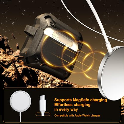 RFUNGUANGO AirPods 4 Case with Lock Magnetic Lid MagSafe, White | Compatible with Apple AirPods 4th Generation Case with Cleaner Kit & Keychain, Drop-proof - color: D-White, size: AirPods 4 Case