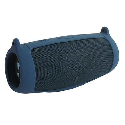 Protective Silicone Case Cover for JBL Charge 5 Bluetooth Speaker Soft Carrying Skin Sleeve with Shoulder Strap & Carabiner,Speaker Accessory (Dark Blue) - color: dark blue
