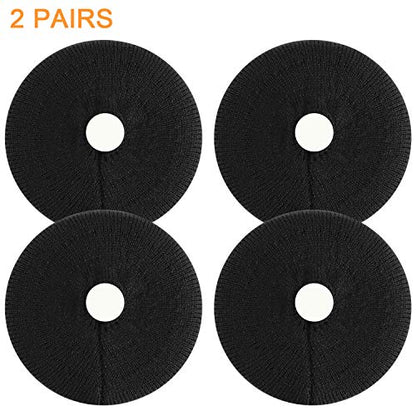 Earpads Sweater Cover Protectors with Knit Fabric for Beats Solo 3/2, Solo HD/Mixr/EP Headphones and Other Headsets with 1.57-3.14 Inch Ear Cushions [ 2 Pairs ] (Black)