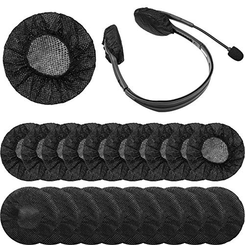 BBTO 200 Pieces Disposable Headphone Ear Cover Non-Woven Sanitary Earpad Covers for Most On Ear Headphones(S, 6.5 cm/ 2.6 inch,Black) - color: Black, size: S (6.5 cm)