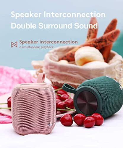 Bluetooth Speakers Portable Wireless Waterproof IPX7 Bluetooth 5.0 Dual Pairing Mini Shower Speaker, 24H Playtime Stereo Surround Sound, for Outdoor Travel, Pool