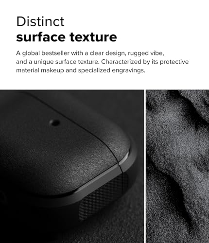 Ringke Onyx Magnetic for AirPods 4 Case [Compatible with MagSafe] Oil & Dirt Resistant Feels Good in The Hand Non-Slip Lightweight Cover with Carabiner - Black - color: Black, size: AirPods 4