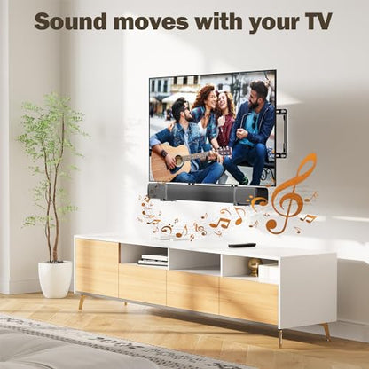 Mounting Dream Soundbar Mount Sound Bar TV Bracket Holds up to 20 Lbs | Universal Sound Bar Mount for Soundbars with/ without Holes, Non-Slip Base Holder Extends 3.4"-6.1", Easy to Install, MD5425 - size: For soundbars up to 20lbs