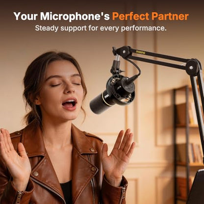 MAONO Shock Mount for PD200W/PD200X Microphone - Reduces Vibration Noise | Removable, Fits 56mm/2.2in Mics, for Podcasting, Gaming, Streaming & Recording