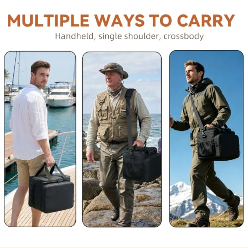 Portable Speaker Case Compatible with Turtlebox Original Gen 3 | Protective Travel Bag with Reinforced Anti-Tip Base, Padded Handle, Microphones Storage Pockets & Shoulder Strap