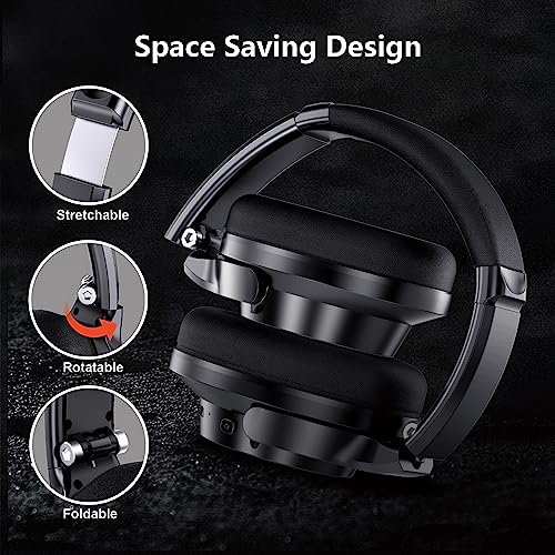 Wireless Headphones Over Ear, 70H Playtime Headphone Wireless Bluetooth 5.1,3EQ Modes & HiFi Stereo Bluetooth Headset with Deep Bass, Foldable Lightweight Headphones with Microphone for Travel/Work