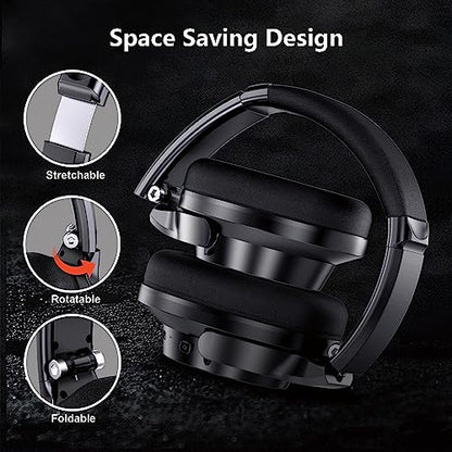 Wireless Headphones Over Ear, 70H Playtime Headphone Wireless Bluetooth 5.1,3EQ Modes & HiFi Stereo Bluetooth Headset with Deep Bass, Foldable Lightweight Headphones with Microphone for Travel/Work