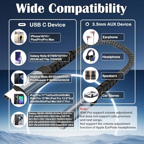 USB Type C to 3.5mm Female Headphone Jack Adapter 2 Packs - style: 2 Pack Adapter