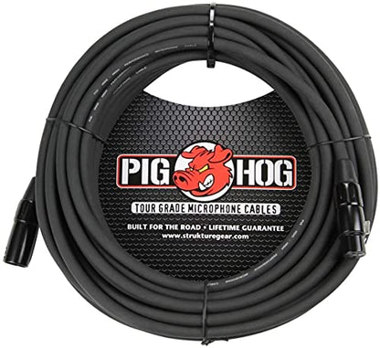 Pig Hog PHM6 High Performance 8mm XLR Microphone Cable, 6 Feet | 8mm XLR cable with 6ft length and stress relief for recording, touring and live sound - size: 6 ft