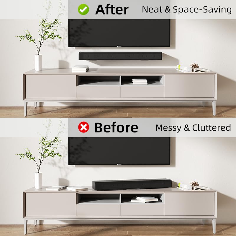 Universal Soundbar Acrylic Mount Bracket,Wall Shelf Mounting Holder Compatible with Samsung,JBL,Sony,LG,Bose,Roku,Polk Audio,Vizio,Onn&More,Hold up to 33 Lbs,Speaker Wall Mount Under TV - color: Acrylic