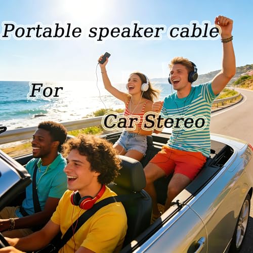 Male to Male 3.5 mm Audio Cable with Gold-Plated Aux Cord for Headphones, Car,loptop， TV, iPhone ， Stereo Speaker & More (Black, 6.5 FT) - size: 6.5 FT